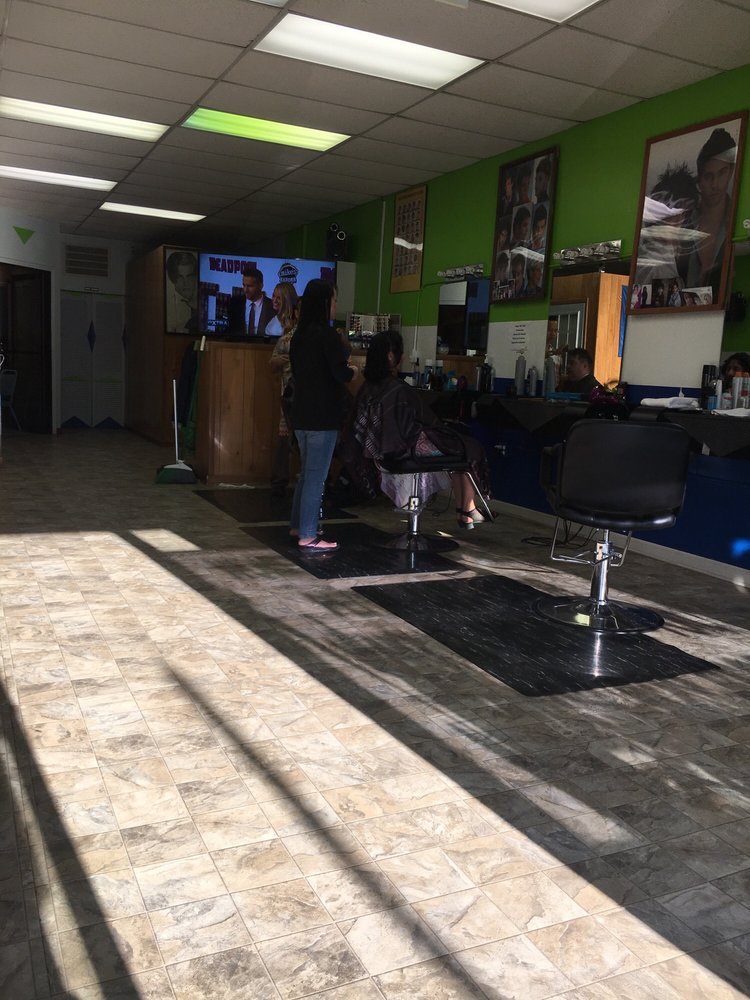 Interior view of Cherry Hair Design salon with waiting area
